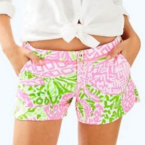 Lilly Pulitzer Adie Shorts Pink Sunset Home Slice